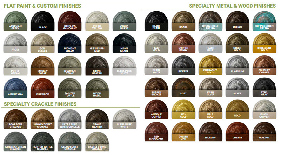 Ceiling Medallion Paints and Finishes