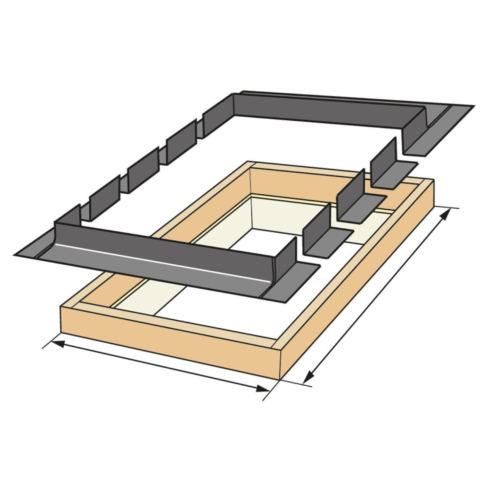 Velux ECL Skylight Flashing Kit Fits Models 22 30 34 46