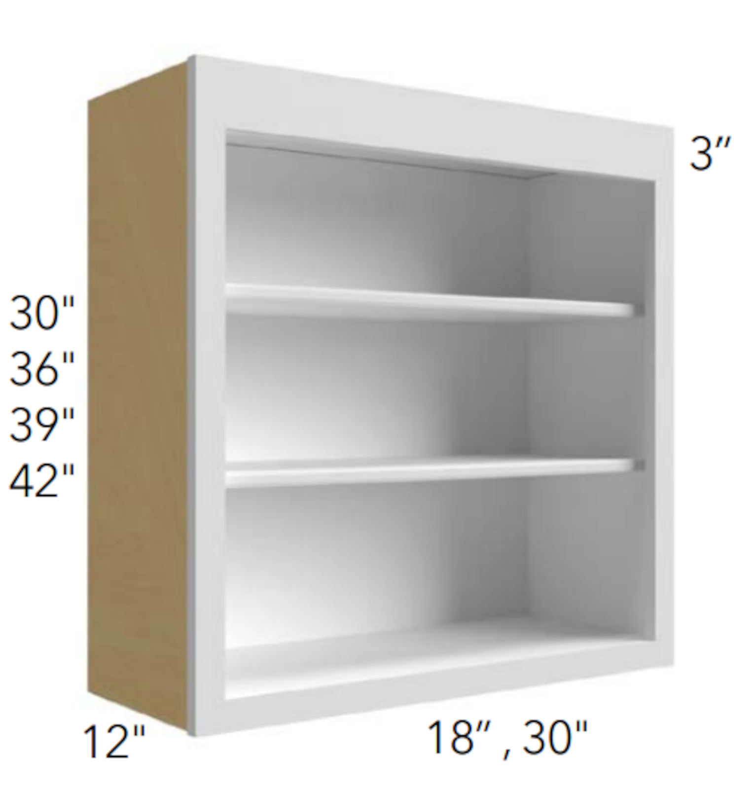 Fabuwood Allure Galaxy Truffle - Open Shelf Wall Cabinets