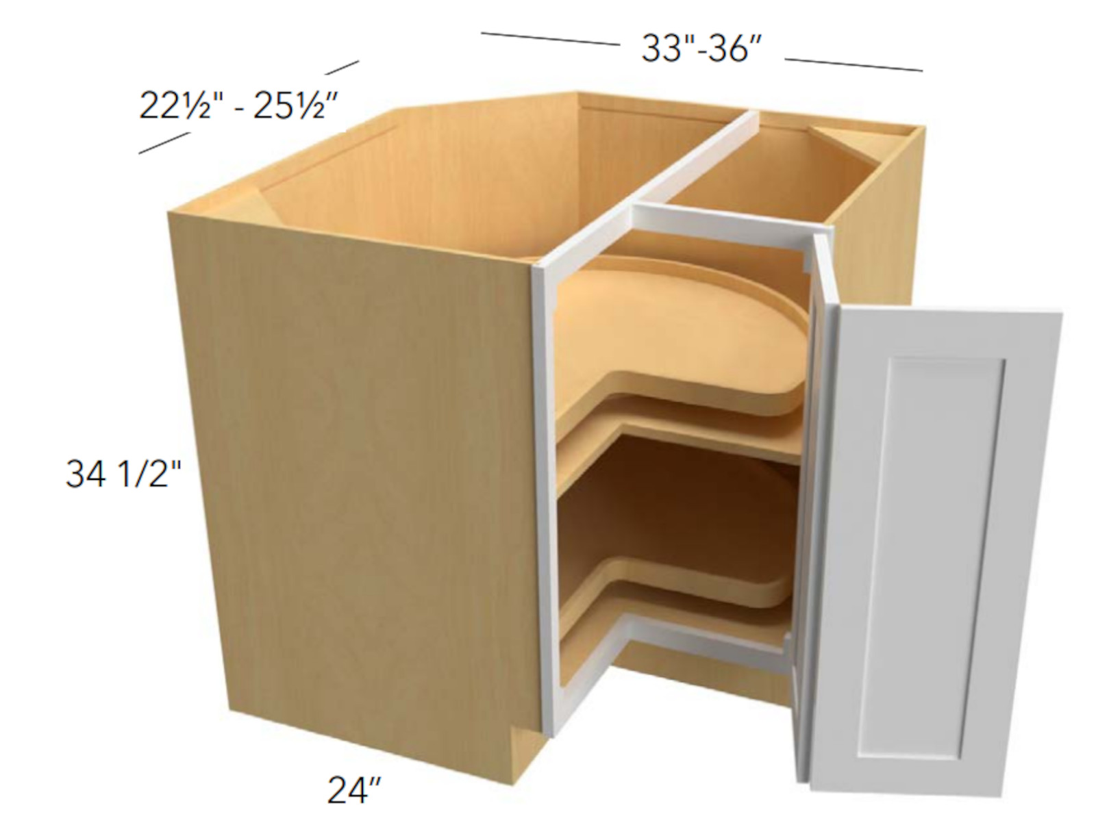Fabuwood Allure Galaxy Truffle - Lazy Susan Base Cabinet
