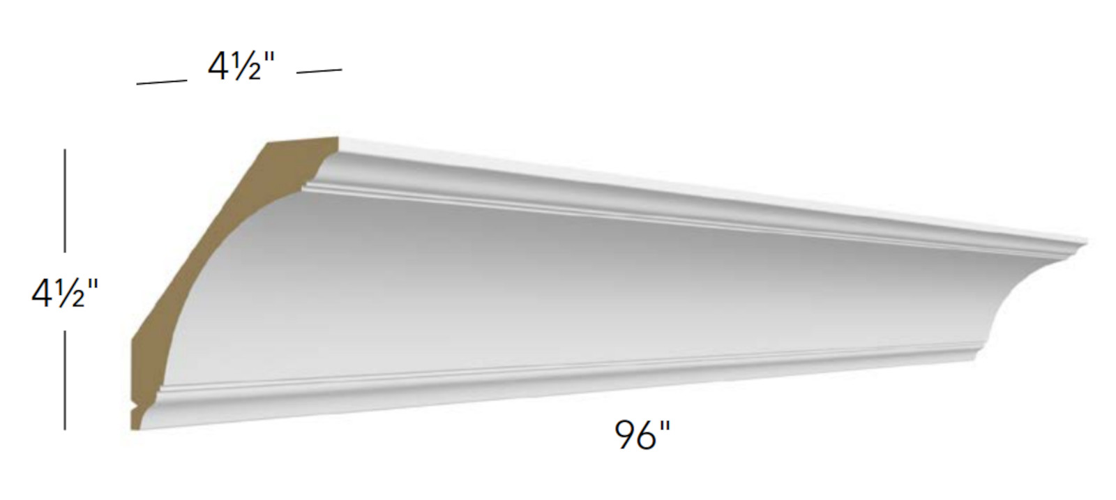 Fabuwood Galaxy Timber Large Cove Crown Molding