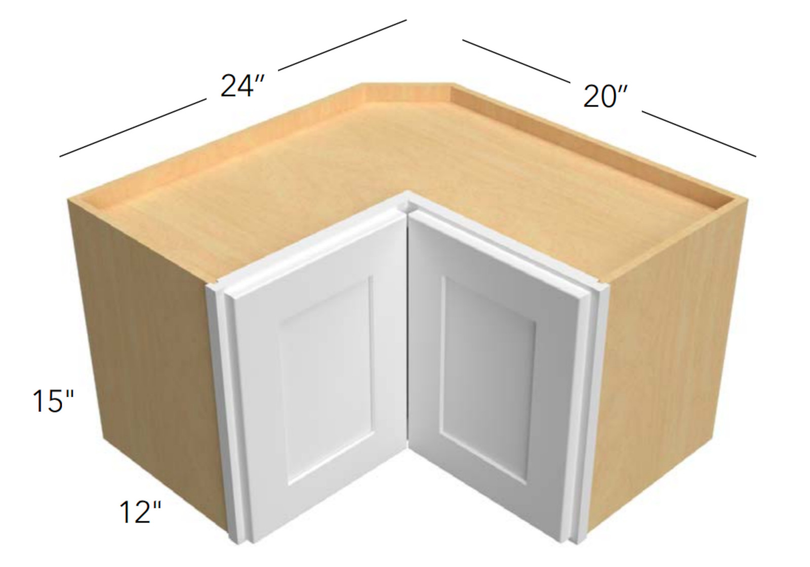 Fabuwood Allure Galaxy Truffle - Pie Cut Corner Wall Cabinet
