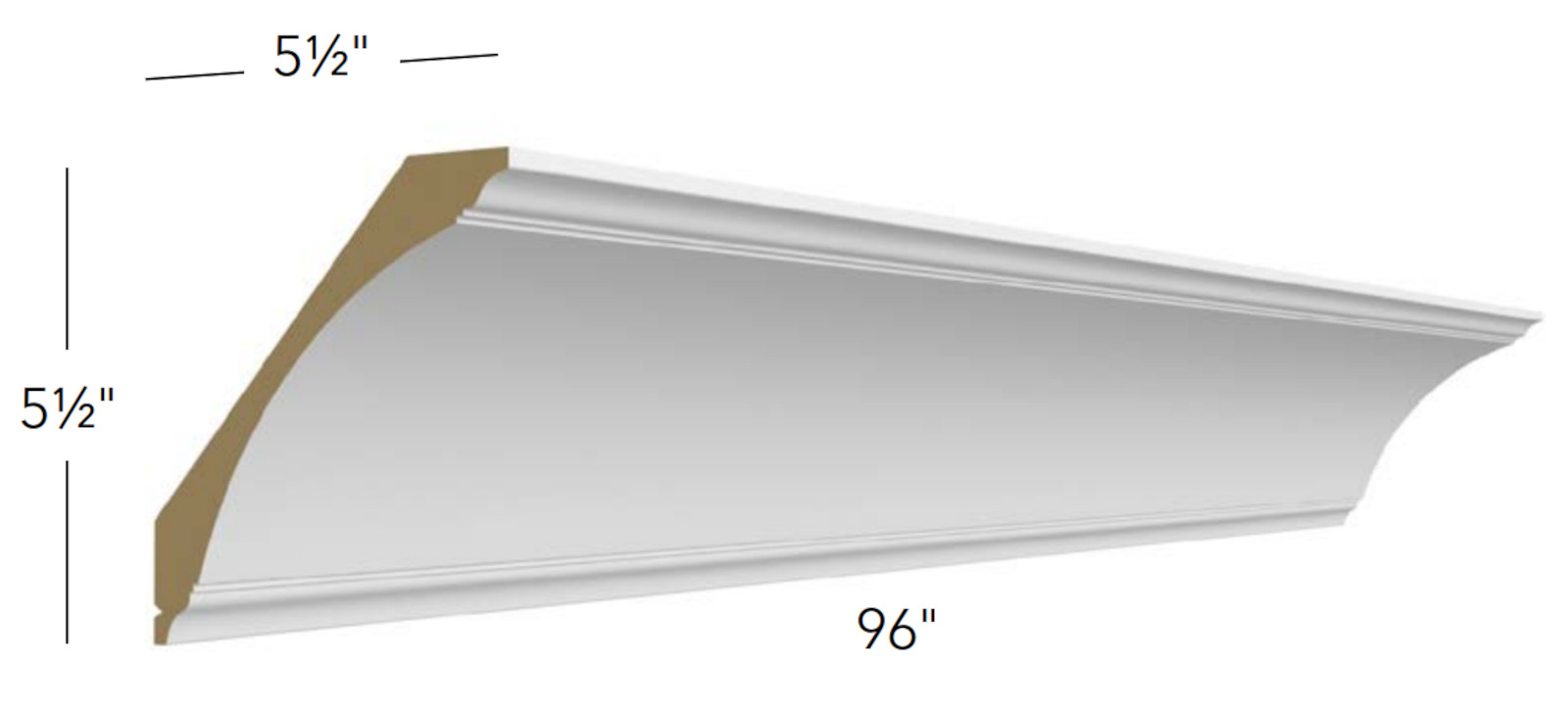 Fabuwood Galaxy Truffle XLarge Cove Crown Molding
