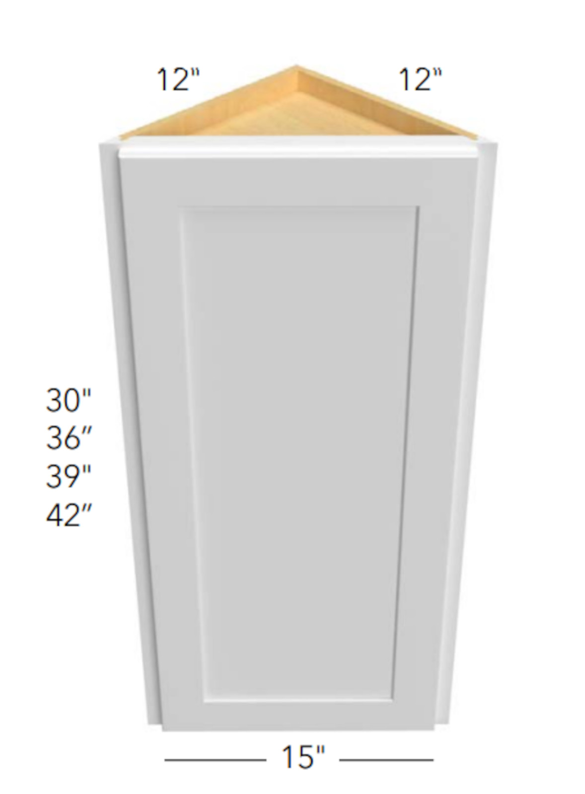 Fabuwood Allure Galaxy Forest Green - Angle End Wall Cabinet