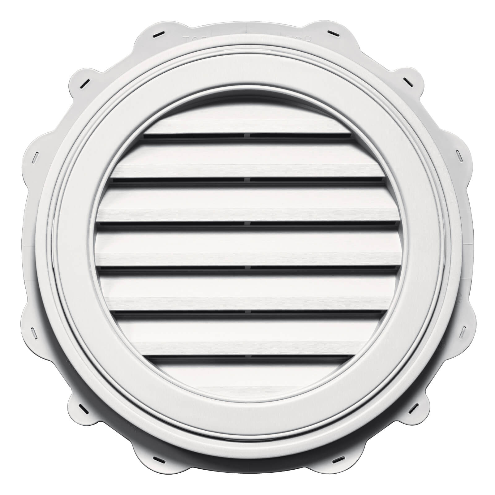 Évent De Toit Rond En Vinyle 22 Pouces – Mid-America GableMaster 017, Gris Argenté, Ventilation