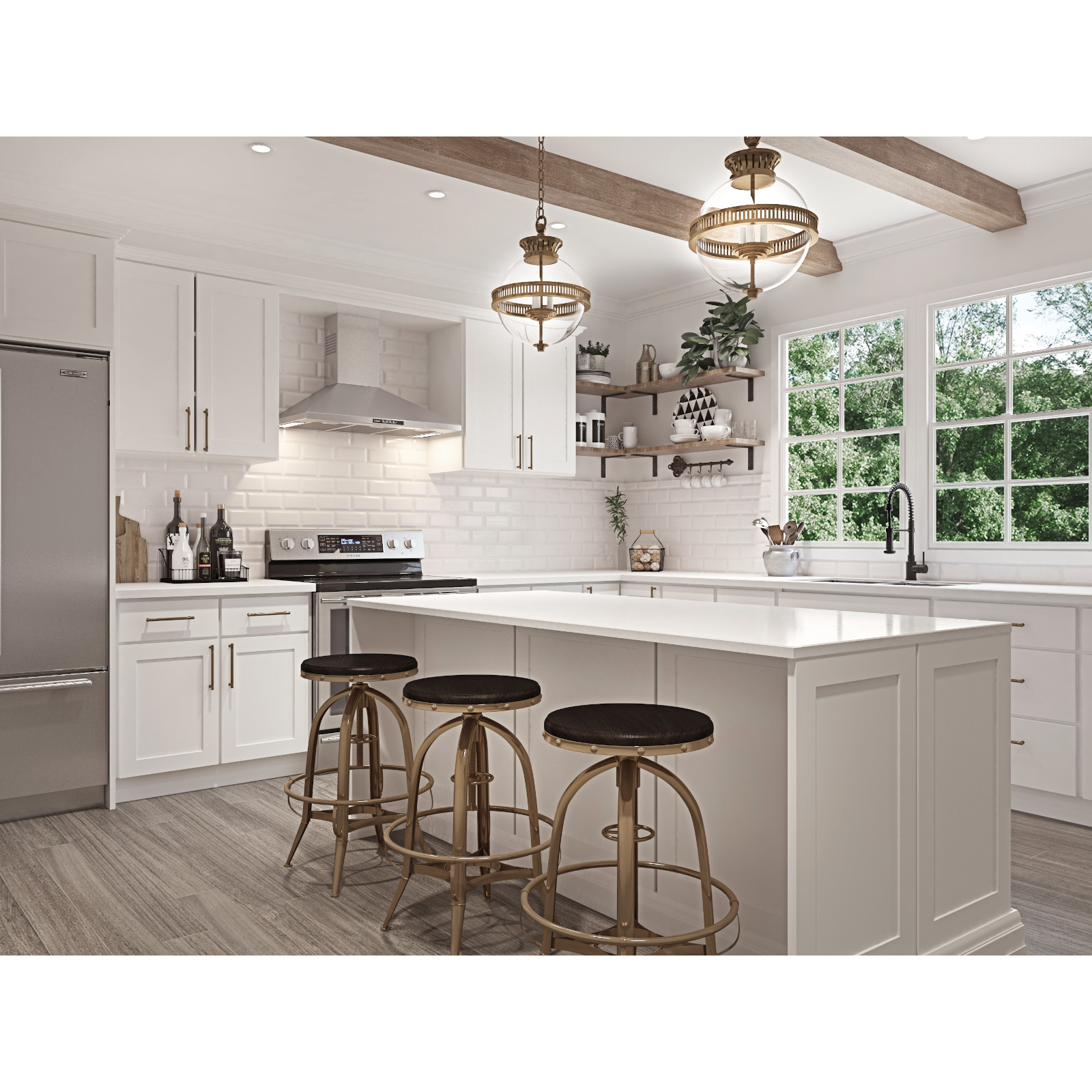 CNC Luxor RTA 10x10 Kitchen Cabinets – 5 Color Options