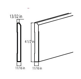 Everview Ready To Assemble White Shaker Base Board Molding