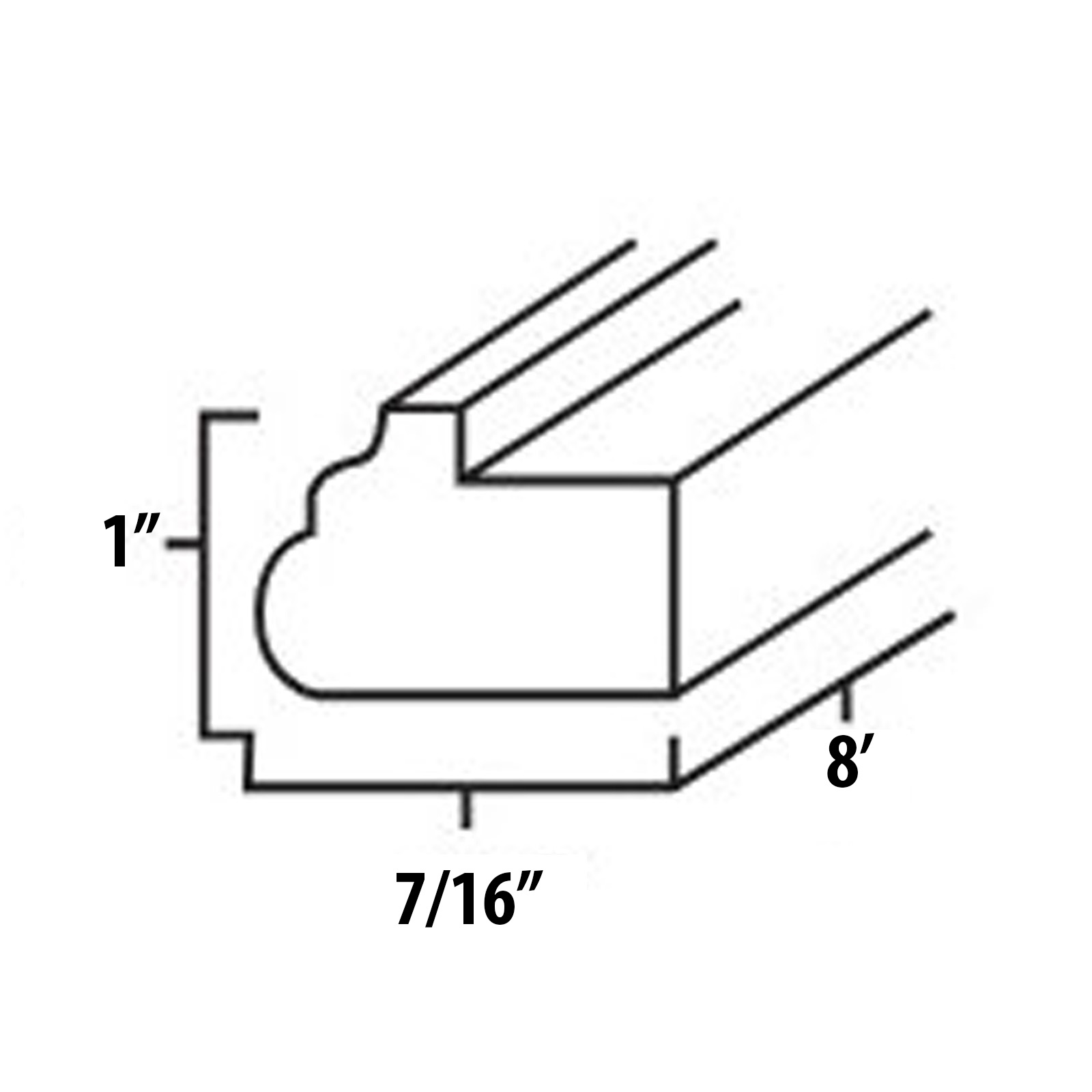 Everview Ready To Assemble White Shaker Light Rail Moulding