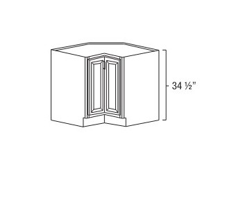 Everview Ready To Assemble White Shaker Lazy Susan Corner