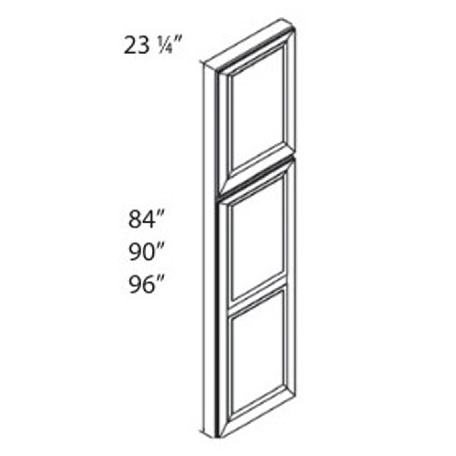 Everview Ready To Assemble White Shaker Matching Tall End Panel