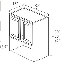 Everview Ready To Assemble White Shaker Wall Microwave Cabinet