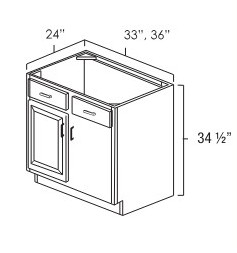 Everview Ready To Assemble White Shaker Sink Base Cabinet