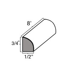 Everview Ready To Assemble White Shaker Shoe Moulding