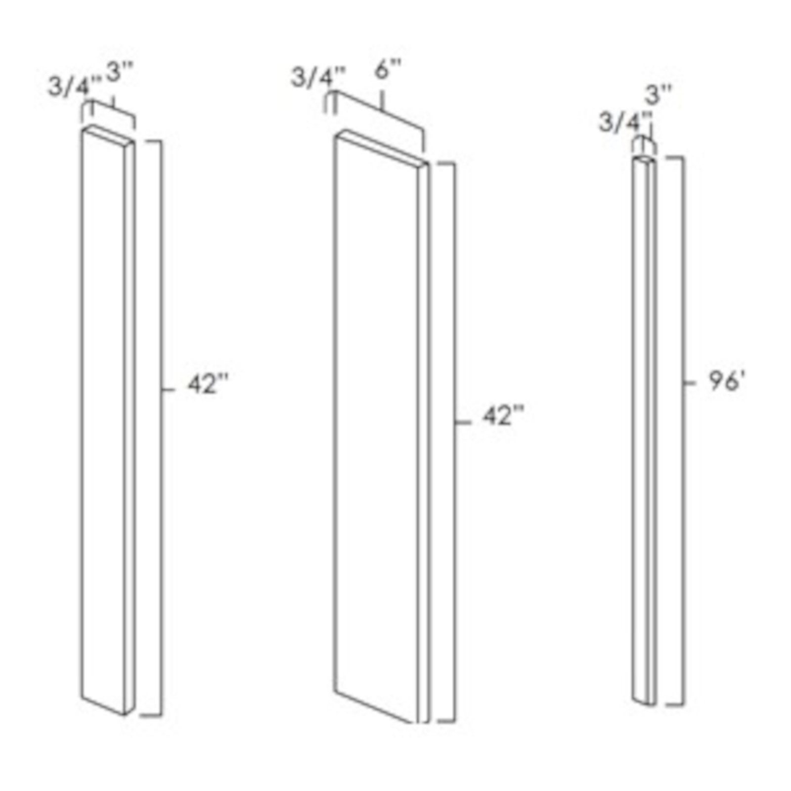 Everview Ready To Assemble White Shaker Tall Filler