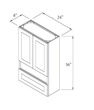 Everview Ready To Assemble White Shaker Toilet Topper