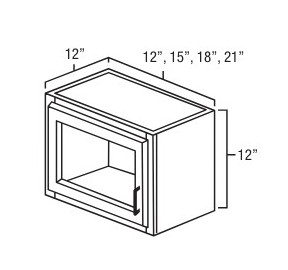 Everview Ready To Assemble White Shaker Wall Cabinet 1 Door Glass