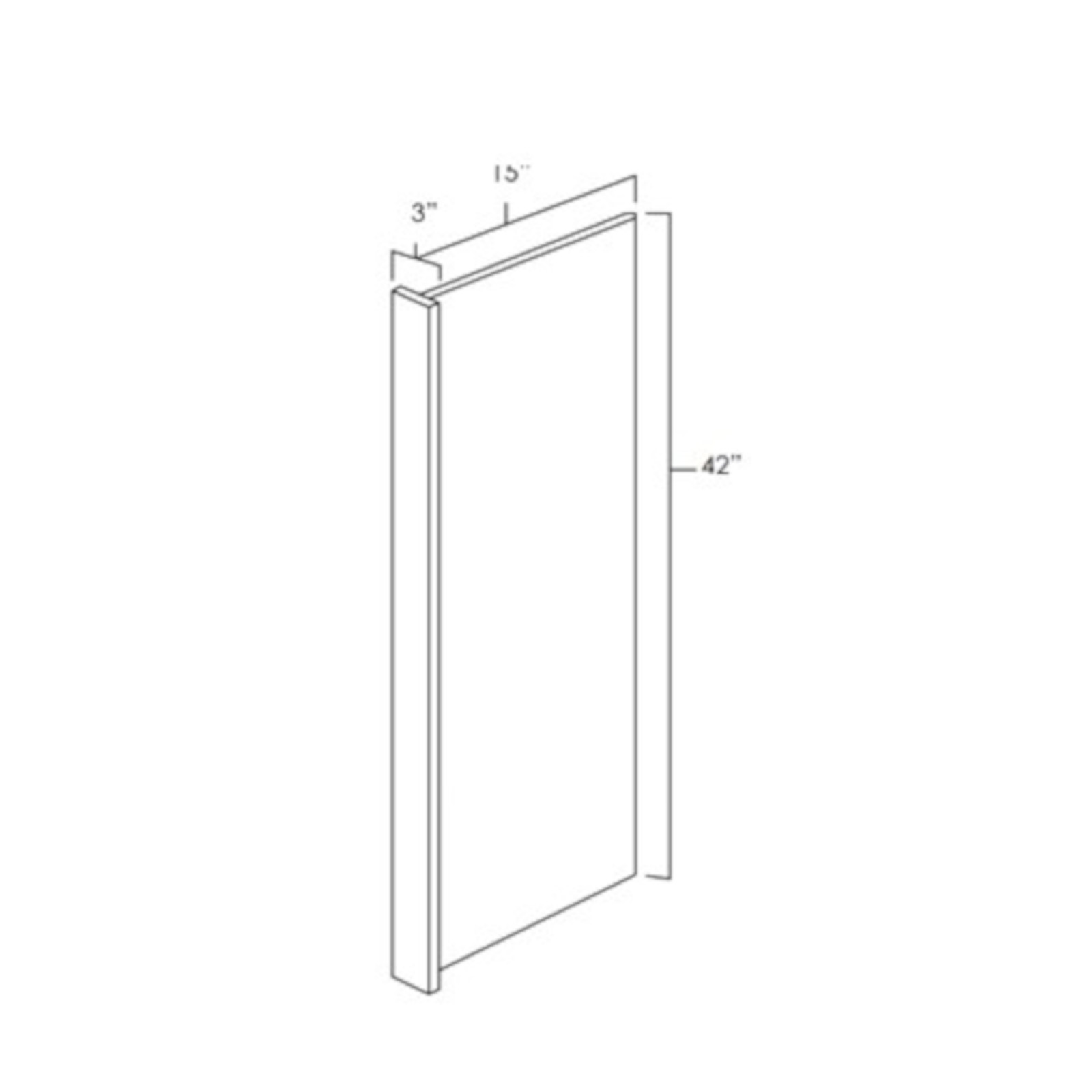 Everview Ready To Assemble White Shaker Wall End Panel