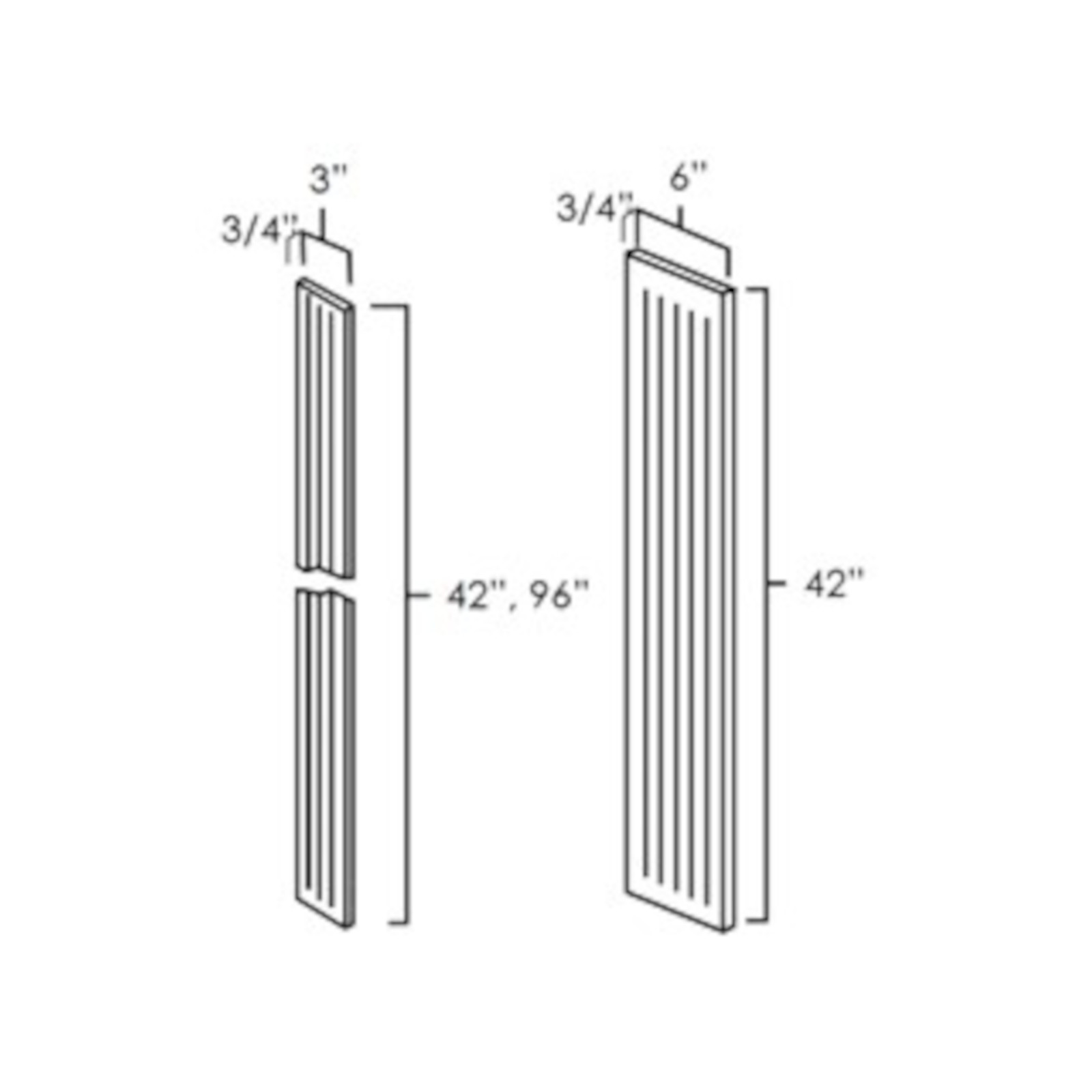 Everview Ready To Assemble White Shaker Wall Filler