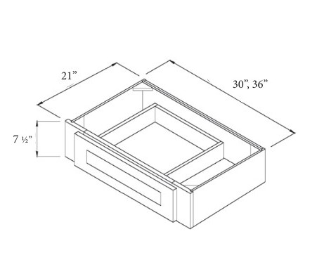 Everview Ready To Assemble Westpoint Grey Under Counter Knee Drawer