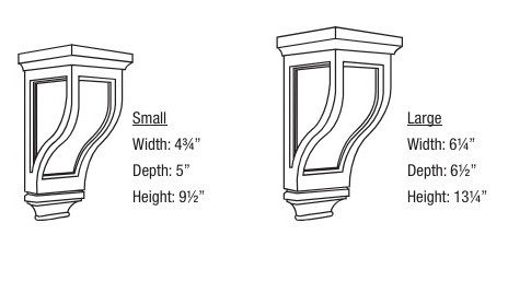 Everview Ready To Assemble Platinum Shaker Small Corbels