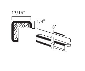 Everview Ready To Assemble Platinum Shaker Outside Corner Moulding