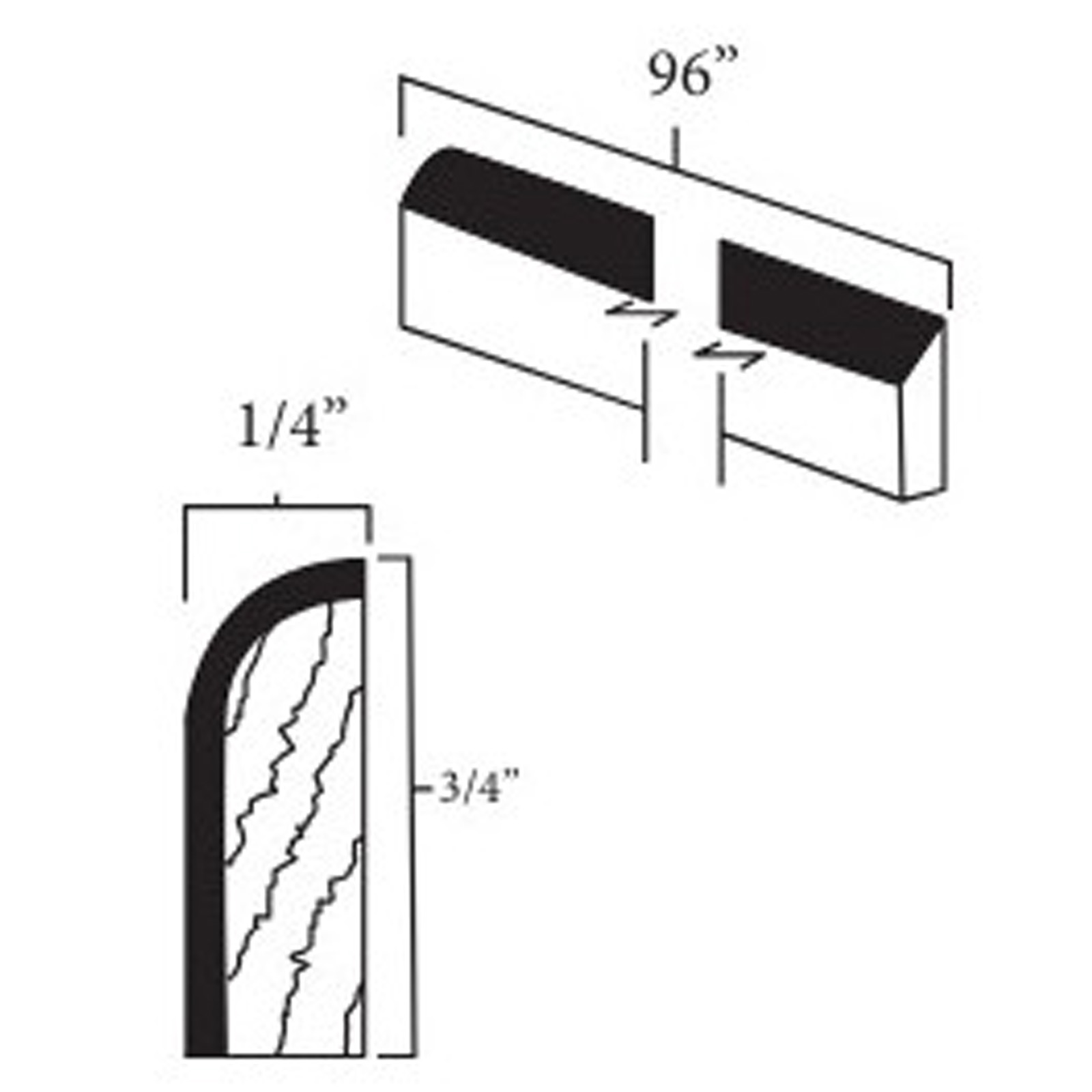 Everview Ready To Assemble Platinum Shaker Scribe Moulding