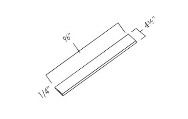 Everview Ready To Assemble Platinum Shaker Toe Kick