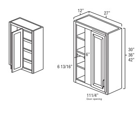 Everview Ready To Assemble Platinum Shaker Wall Blind Corner Cabinet