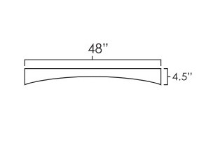 Everview Ready To Assemble Hickory Shaker Arched Valance