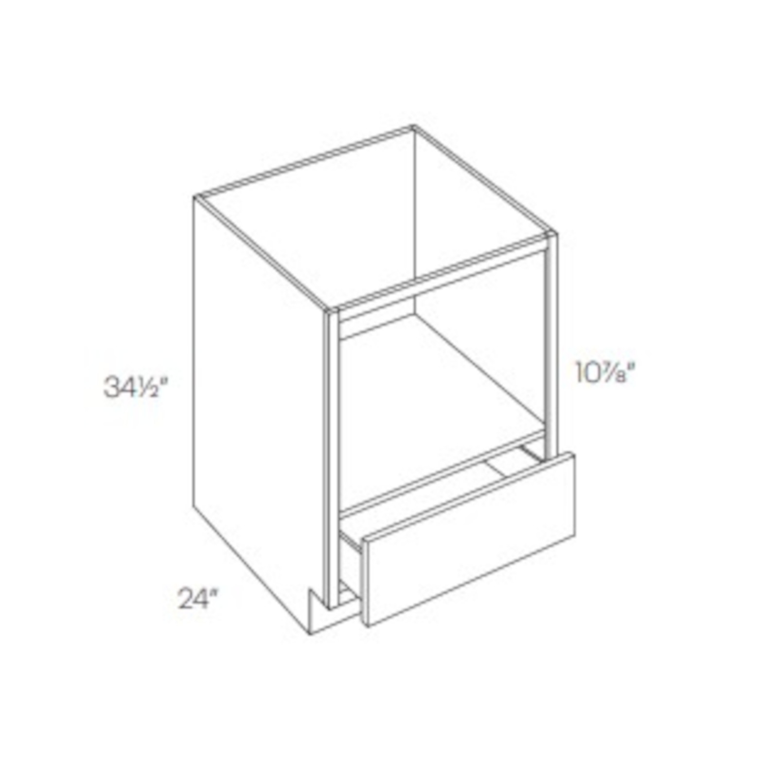 LUXOR MISTY GREY - MICROWAVE BASE CABINET