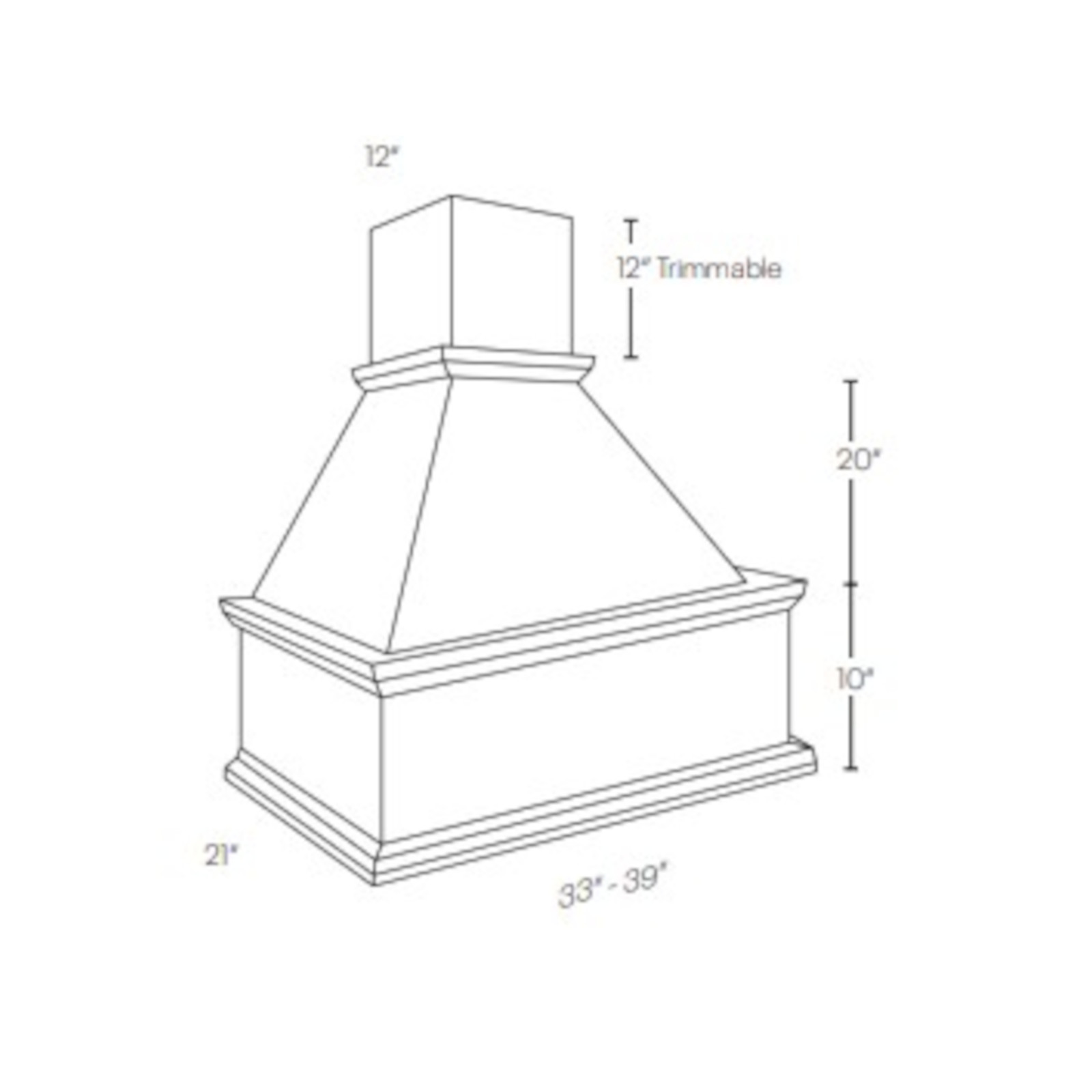 LUXOR MISTY GREY - STRAIGHT WOOD HOOD