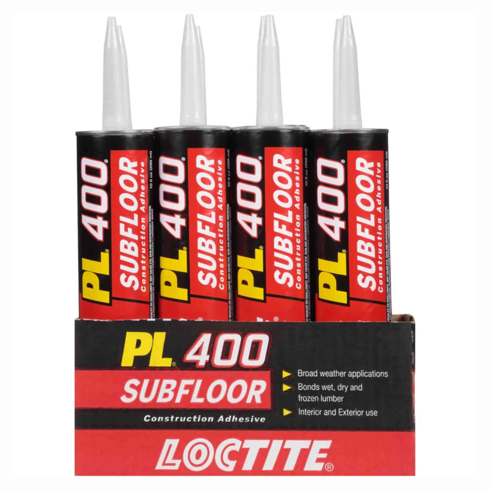 Loctite PL 400 Heavy Duty Subfloor & Deck Adhesive (12 Tubes Per Carton)