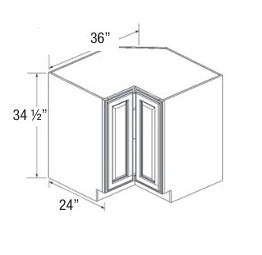 Everview RTA Hickory Shaker - Base Cabinet - Easy Reach