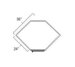 Everview RTA Hickory Shaker - Base Cabinet - Diagonal Corner Sink