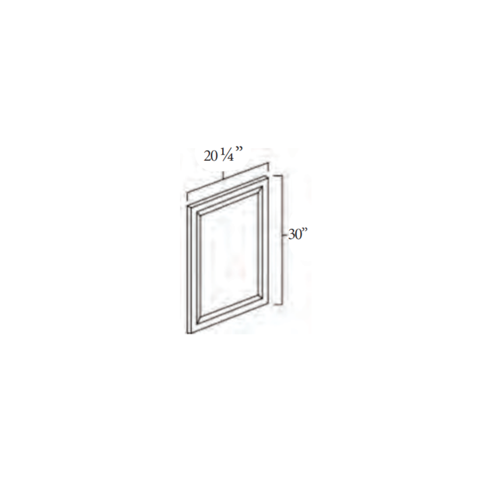 Everview RTA Hickory Shaker - Matching Vanity End Panel