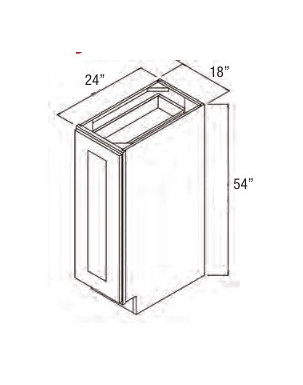 Everview RTA Hickory Shaker - Bottom Utility Cabinet