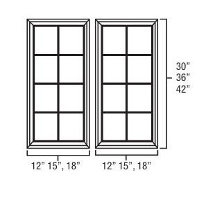 Everview Ready To Assemble Florence Sage Single Plain Glass Door