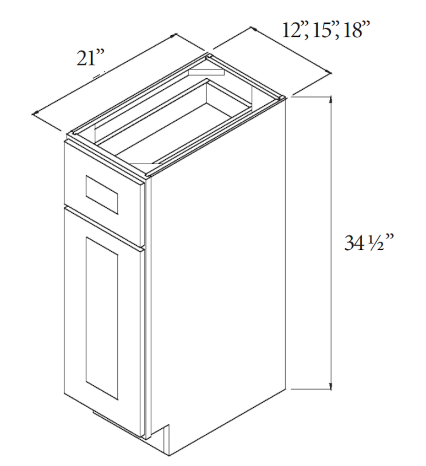 Everview RTA Florence Sage - Vanity Cabinet - 2 Door