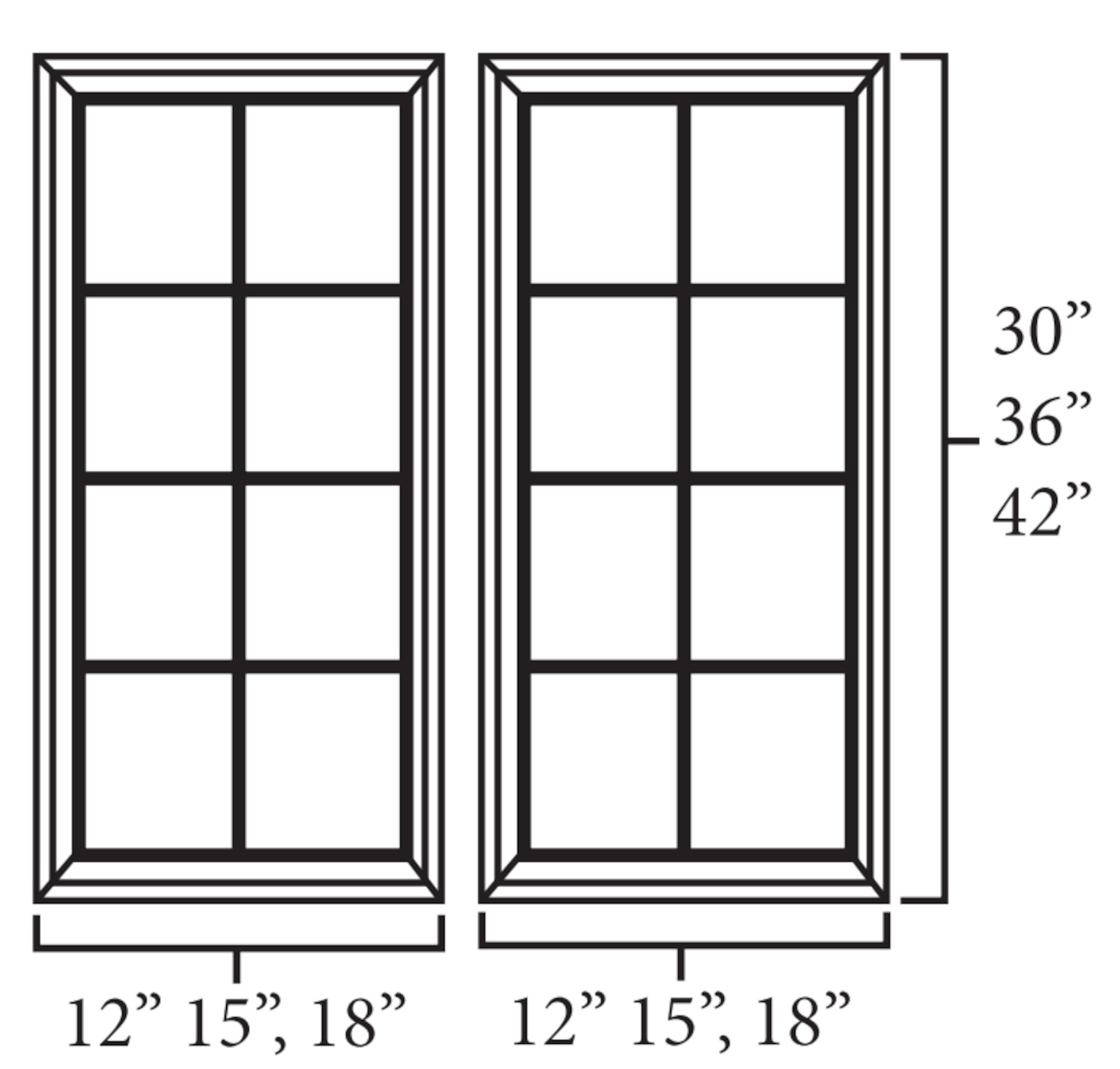 Everview Ready To Assemble Cambridge Shaker Single Plain Glass Door
