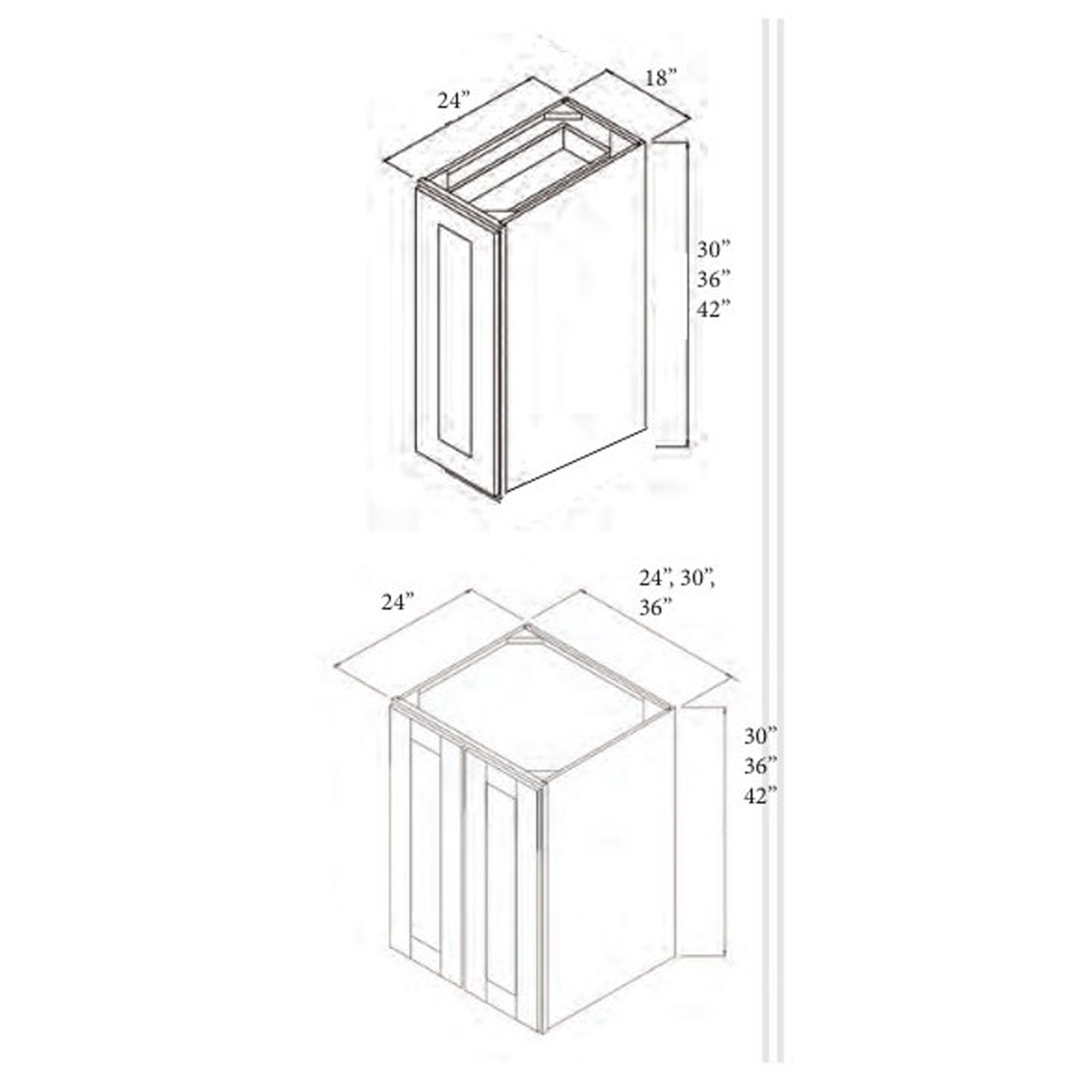 Everview RTA Cambridge Shaker - Upper Utility Cabinet