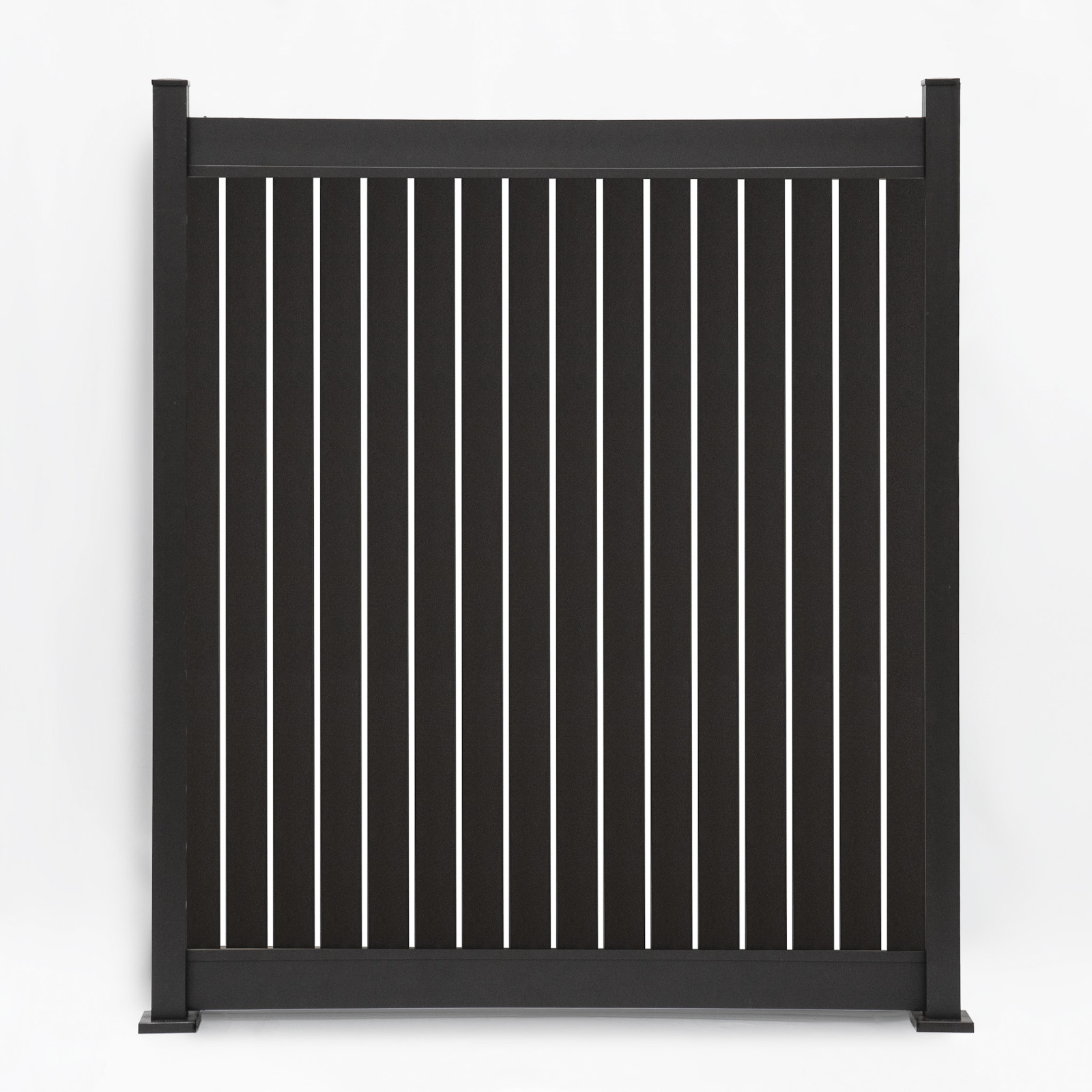 PrimeAlux Vertical 2 Rail Semi Privacy Fence Panel 6 foot High