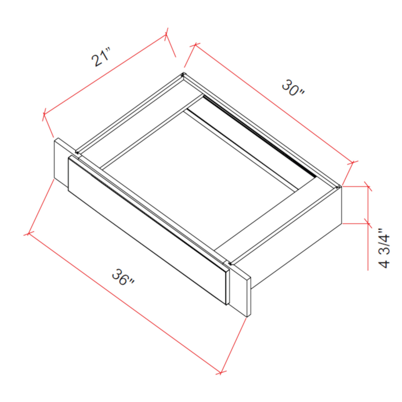 EZ Click Forte Glacier - Vanity Drawer