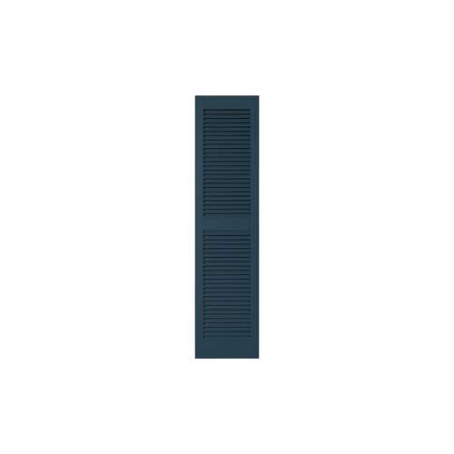 Mid America Custom 12 Inch Straight Top Open Louver Vinyl Shutters (1 Pair)