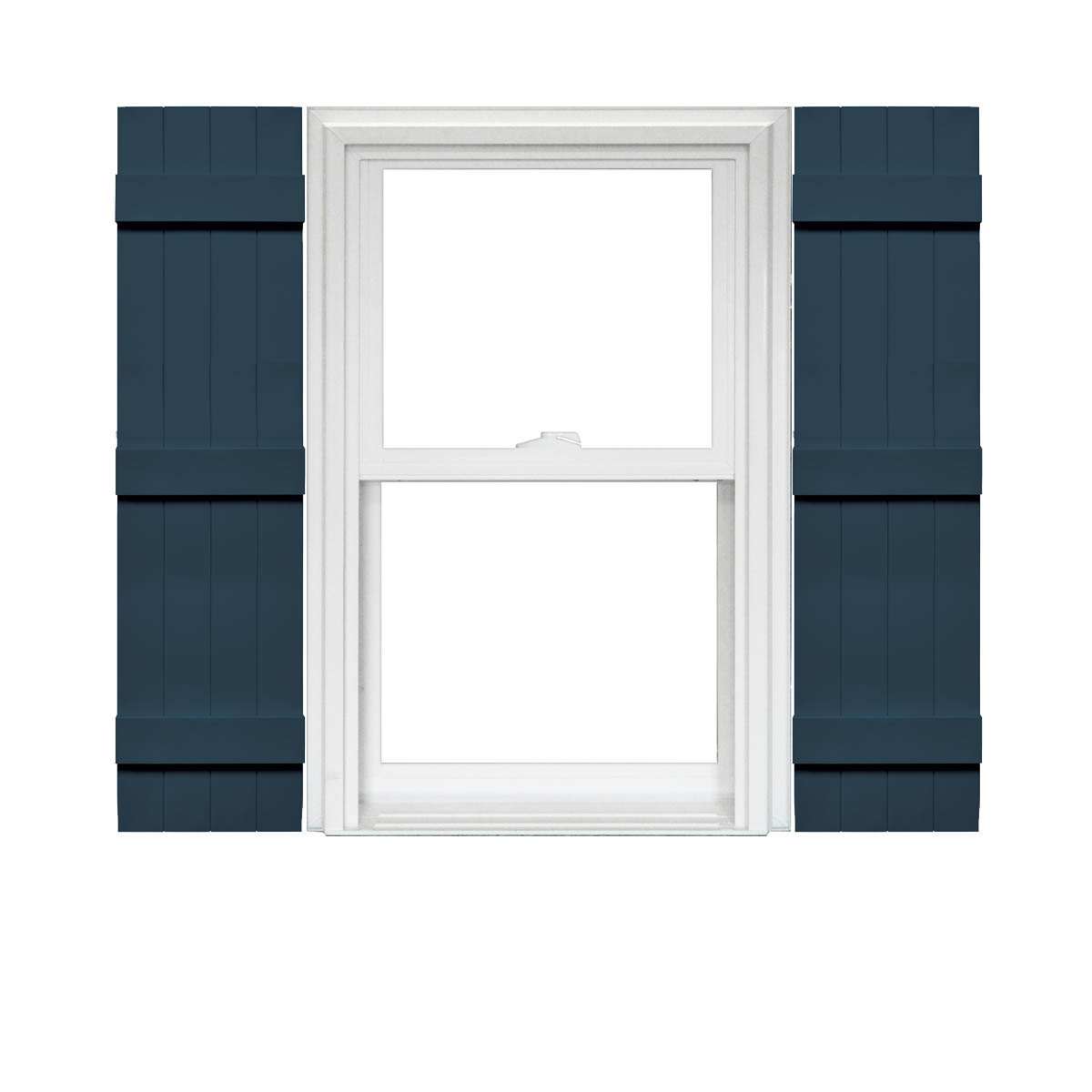 Mid America 4 Board and Batten Joined Vinyl Shutters 14 Inch Width (1 Pair) - Picture 7 of 10