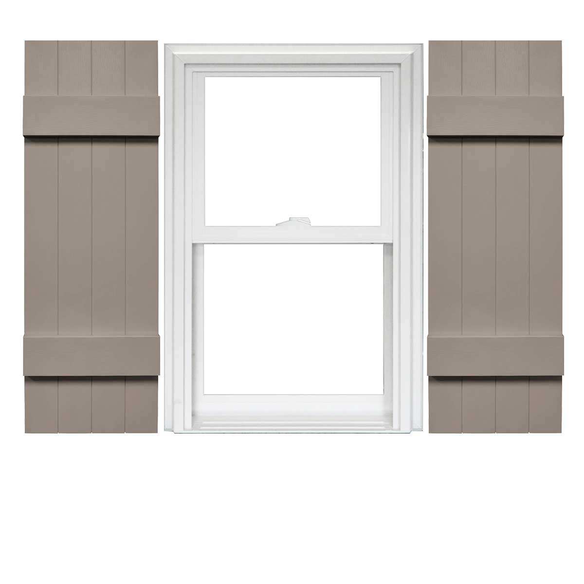 Mid America 4 Board and Batten Joined Vinyl Shutters 14 Inch Width (1 Pair) - Picture 2 of 10