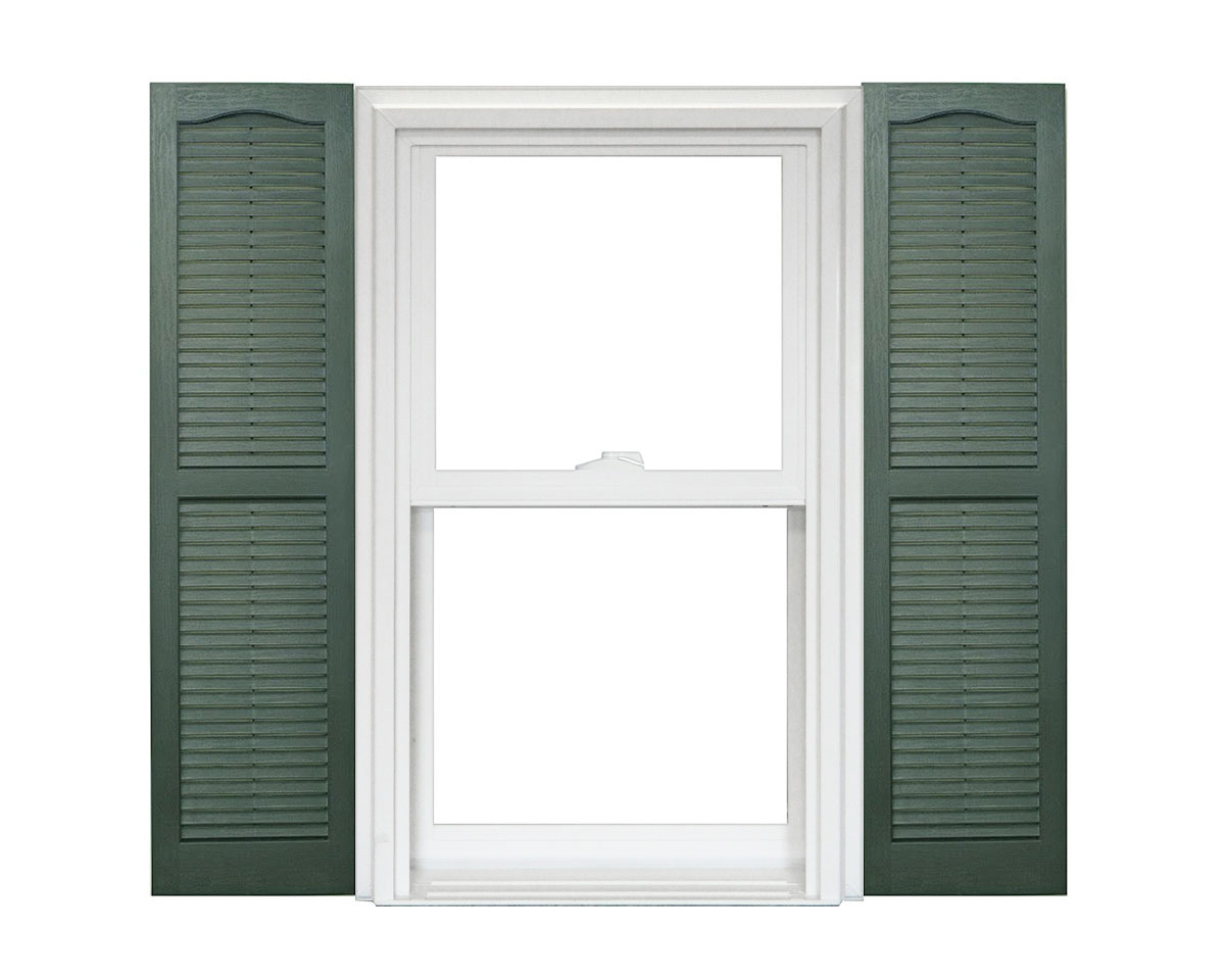 Homeside Open Louver Vinyl Shutters (1 Pair)