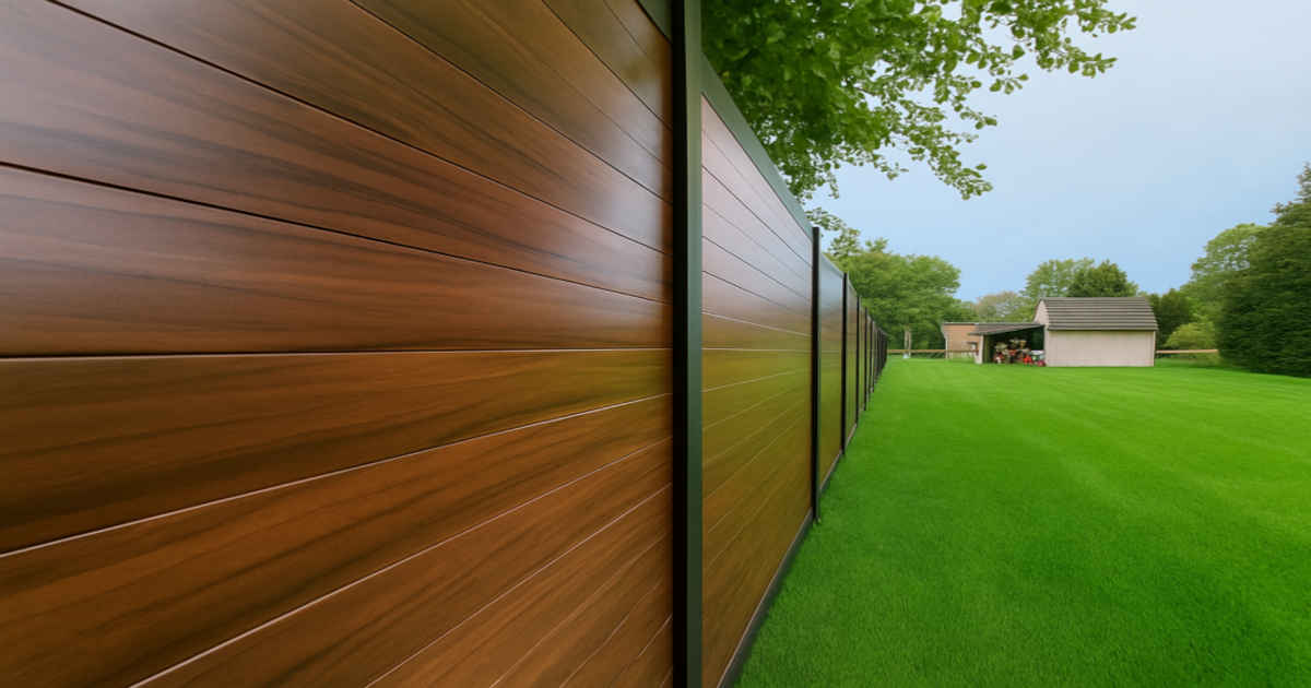 Dark Walnut privacy fence