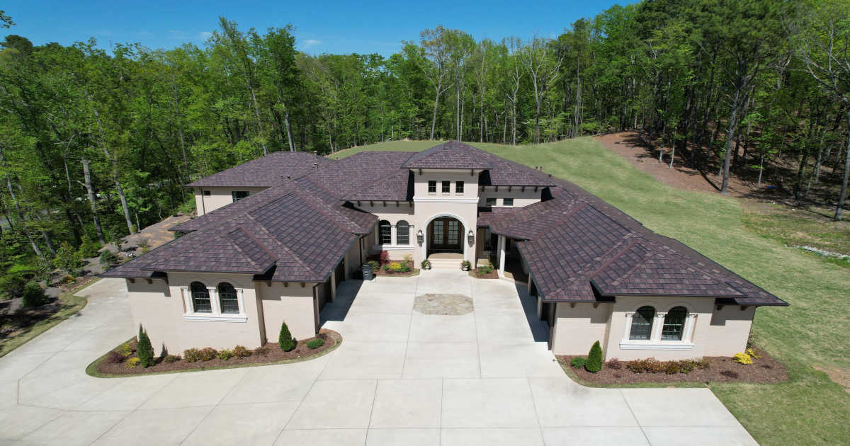 Metal roof over head shot